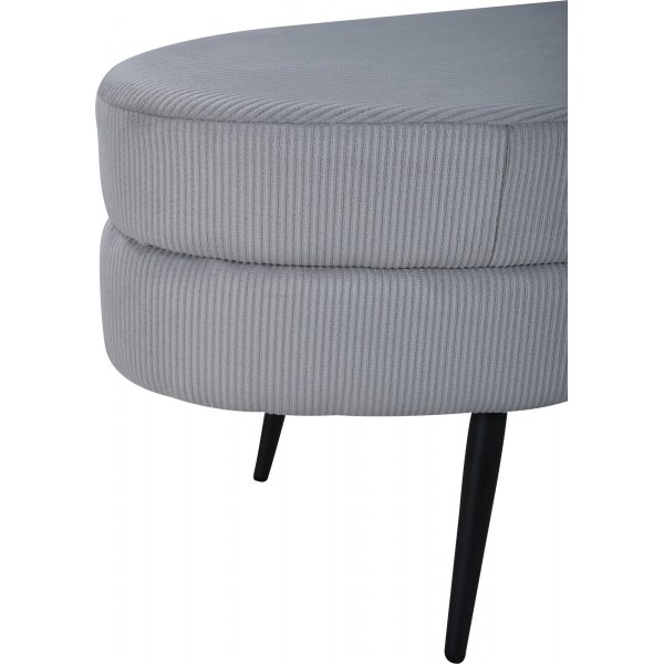 Rino pouf - harmaa vakosametti Rino pouf - harmaa vakosametti