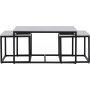 Solna sohvapyt 80/38 x 80/73 cm - Harmaa/musta