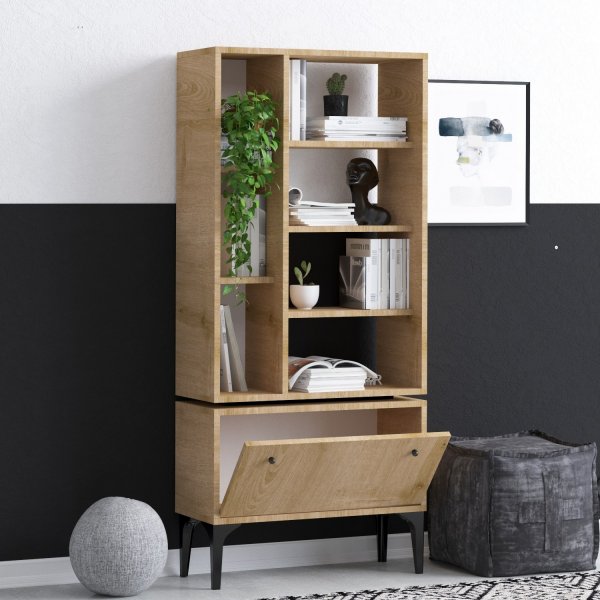 Lagan kirjahylly - tammi/musta Lagan kirjahylly - tammi/musta