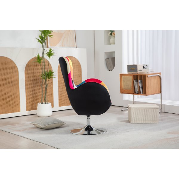 Lucille nojatuoli - Multi / kromi + Huonekalujen tekstiilien puhdistus