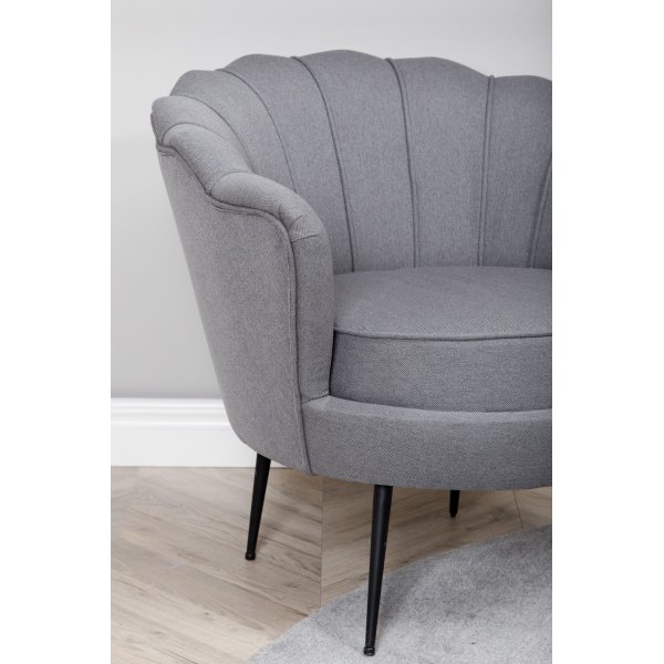 Ballini-nojatuoli - Harmaa kangas + Huonekalujen tekstiilien puhdistus