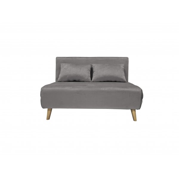 Vuodesohva Helsingborg - Vaaleanharmaa sametti | 193 cm