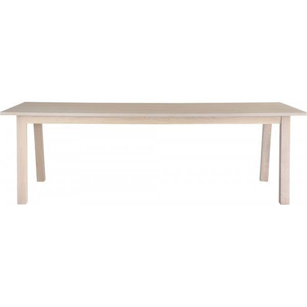 Saltsjö ruokailuryhmä 240 cm sis. 8 mustaa Orust-ruokotuolia - Valkoinen öljytty tammiviilu Saltsjö ruokailuryhmä 240 cm sis. 8 mustaa Orust-ruokotuolia - Valkoinen öljytty tammiviilu