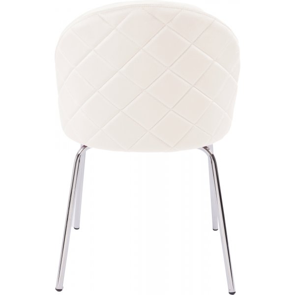 Plaza velvet -tuoli - Beige / Kromi + Huonekalujen jalat Plaza velvet -tuoli - Beige / Kromi + Huonekalujen jalat