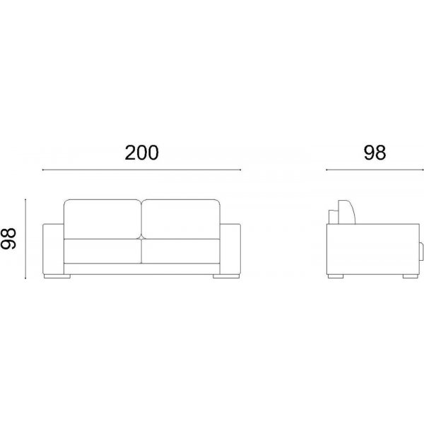 Kansas 3-istuttava vuodesohva - Cream