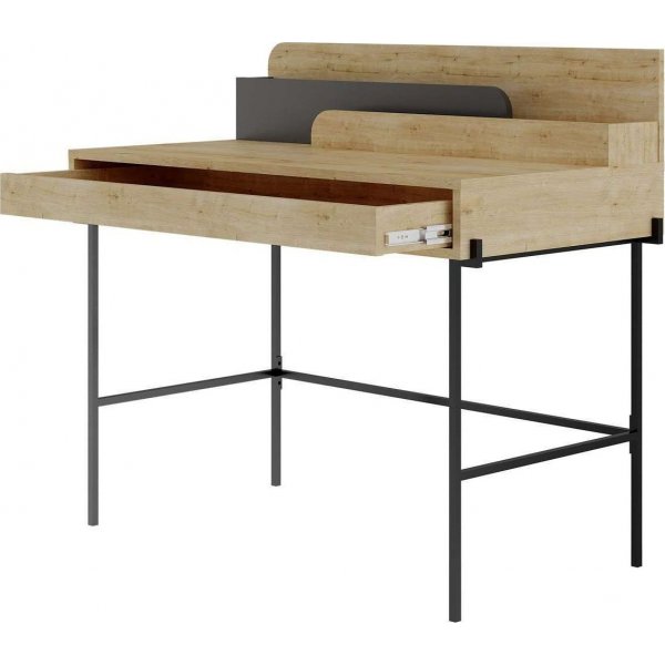 Leila kirjoituspöytä 108x60 cm - Tammi/antrasiitti Leila kirjoituspöytä 108x60 cm - Tammi/antrasiitti