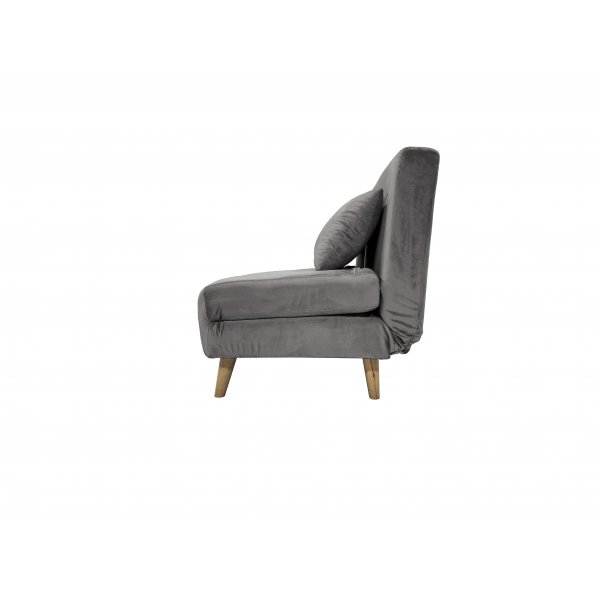 Vuodesohva Helsingborg - Vaaleanharmaa sametti | 193 cm