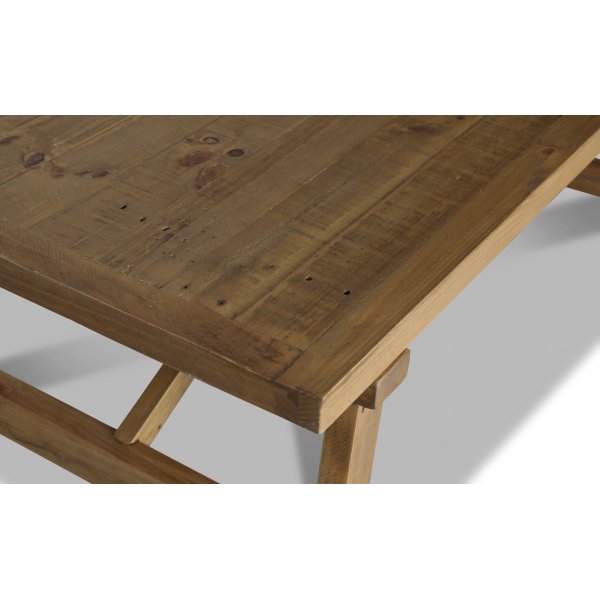 Woodforge-ruokailuryhmäpöytä ja 6 tuolia kierrätyspuuta Woodforge-ruokailuryhmäpöytä ja 6 tuolia kierrätyspuuta