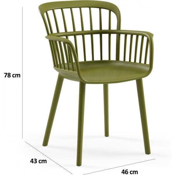 Eva ruokatuoli 2 kpl - Khaki Eva ruokatuoli 2 kpl - Khaki