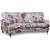 Spirit 3-istuttava kaareva Howard-sohva kukkakangasta - Eden Parrot White/Purple