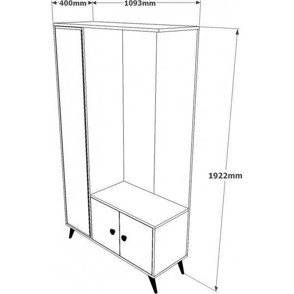 Vilamo aulakalusteet - Mänty/musta Vilamo aulakalusteet - Mänty/musta