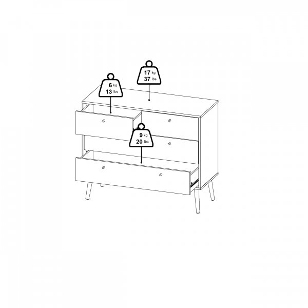 Bodo lipasto 2 + 2 laatikkoa - mattaharmaa