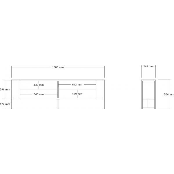 Cupe mediapenkki - valkoinen Cupe mediapenkki - valkoinen