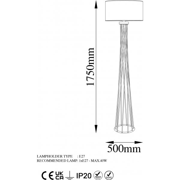Alta lattiavalaisin 13470 - Musta Alta lattiavalaisin 13470 - Musta