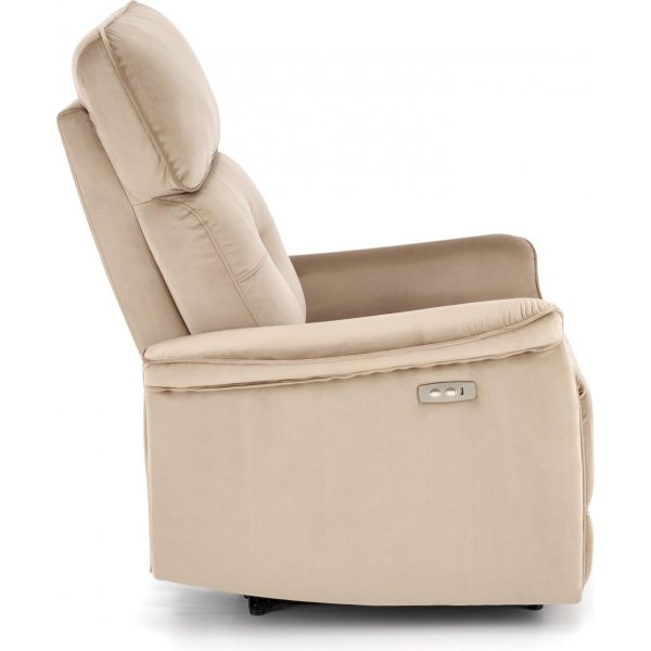 Semir sähköinen lepotuoli, jossa USB - beige sametti Semir sähköinen lepotuoli, jossa USB - beige sametti