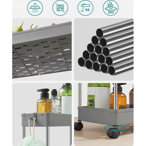 Criollo keittiön hylly 60 cm - harmaa Criollo keittiön hylly 60 cm - harmaa