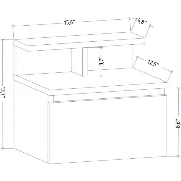 Alice yöpöytä - tammi Alice yöpöytä - tammi