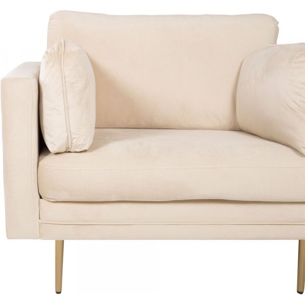 Nojatuoli Savanna - Beige (Sametti) / Messinkijalat Nojatuoli Savanna - Beige (Sametti) / Messinkijalat