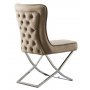 Tuoli kromijaloilla - beige sametti - Luxury