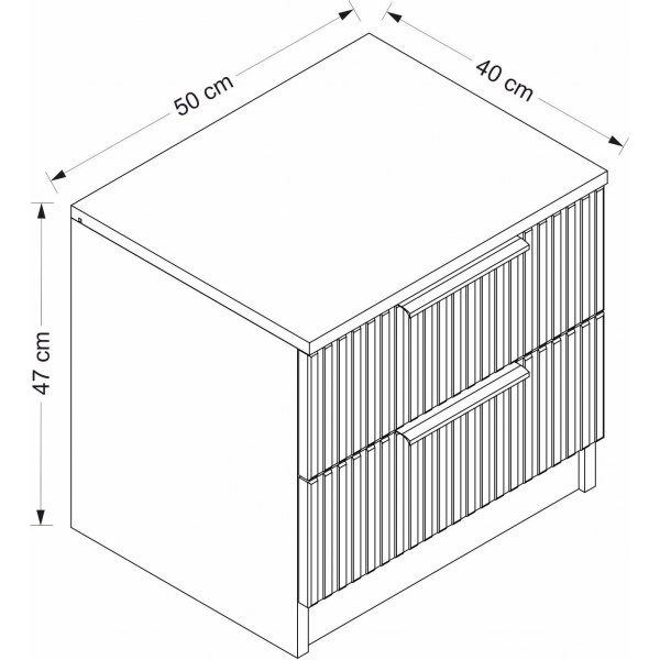 Cikani yöpöytä - Valkoinen Cikani yöpöytä - Valkoinen