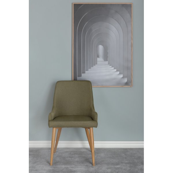 Paradis ruokatuoli - Vihreä/tammi Paradis ruokatuoli - Vihreä/tammi