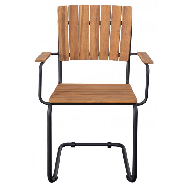 Holmö ulkoruokapöydän tuoli käsinojilla ruskea/musta Holmö ulkoruokapöydän tuoli käsinojilla ruskea/musta