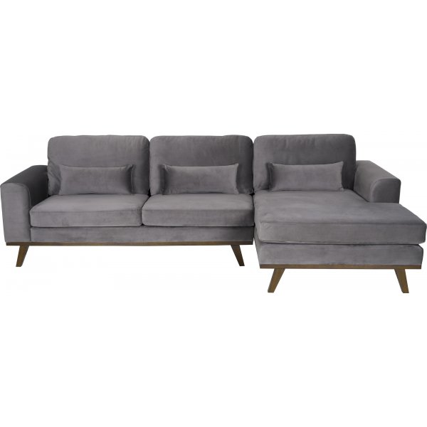 Harmaa samettisohva - Copenhagen + Huonekalujen tahranpoistoaine Harmaa samettisohva - Copenhagen + Huonekalujen tahranpoistoaine