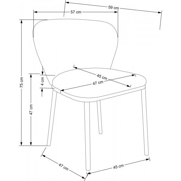 Cadeira ruokapöydän tuoli 518 - Kermanvärinen Cadeira ruokapöydän tuoli 518 - Kermanvärinen