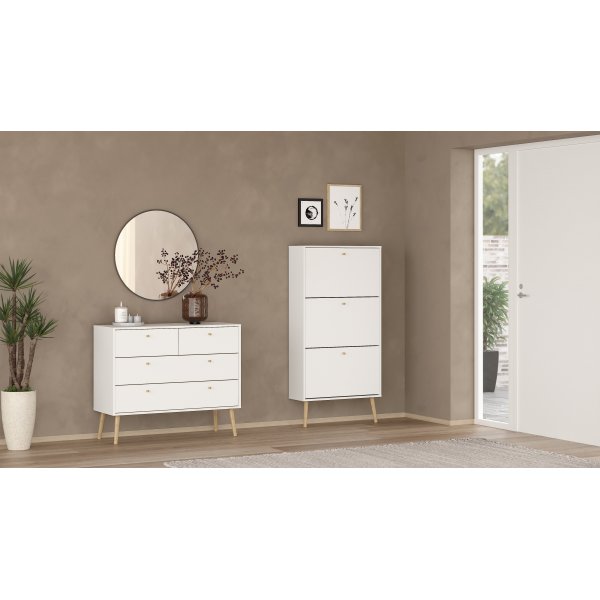 Bodo lipasto 2 + 2 laatikkoa - Valkoinen