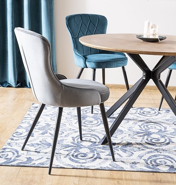 Lotus ruokapöydän tuoli - Harmaa sametti Lotus ruokapöydän tuoli - Harmaa sametti