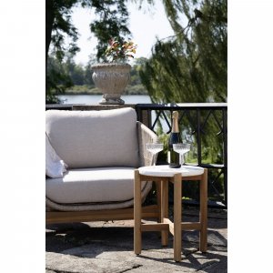 Terracina sivupöytä - valkoinen/luonnollinen Terracina sivupöytä - valkoinen/luonnollinen