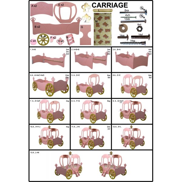 Droska Prinsessa - 90x190 cm Droska Prinsessa - 90x190 cm