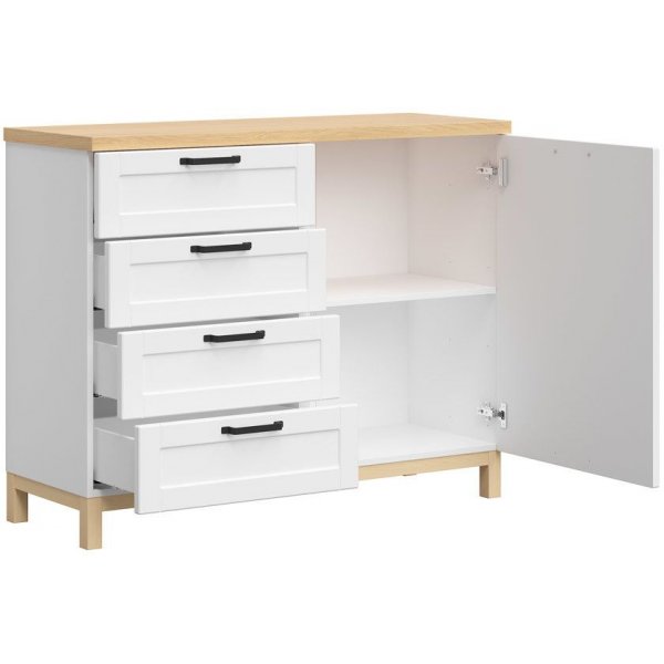 Ameli lipasto - tammi/valkoinen