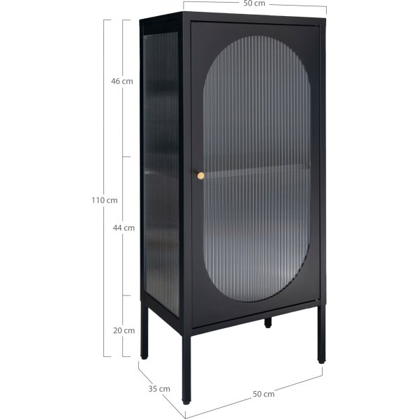 Adelaiden lasikaappi 110x50 cm - Musta Adelaiden lasikaappi 110x50 cm - Musta