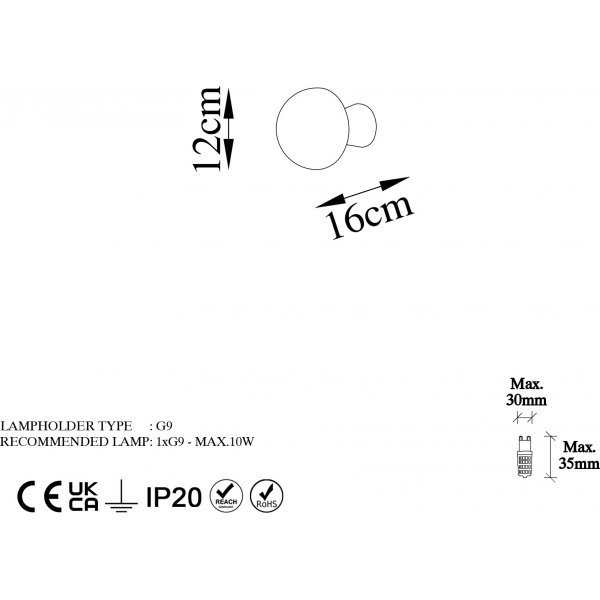 Sieniseinävalaisin 13360 - Kulta Sieniseinävalaisin 13360 - Kulta