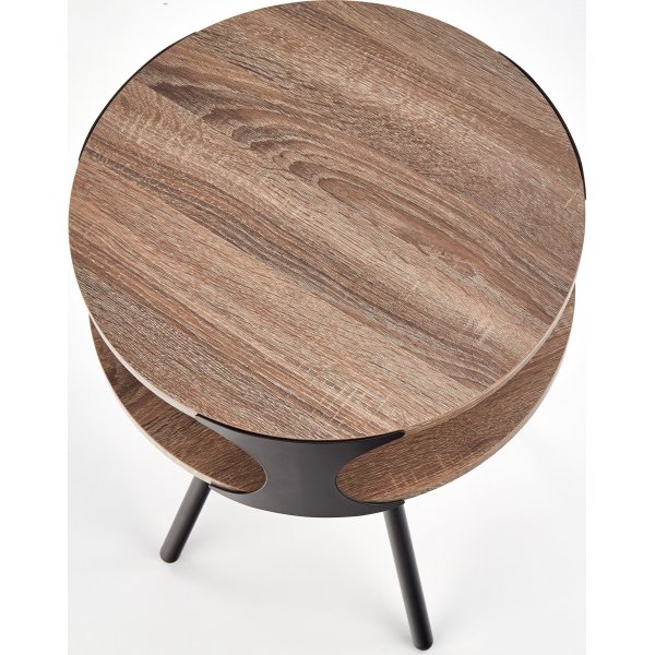 Hartley-lamppupöytä - Tumma tammi/musta Hartley-lamppupöytä - Tumma tammi/musta