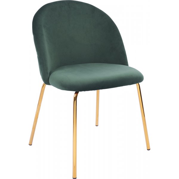 Plaza velvet -tuoli - Vihreä / Messinki Plaza velvet -tuoli - Vihreä / Messinki