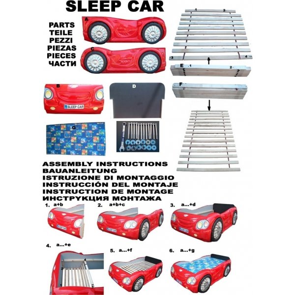 Sarah-lastensänky Auto - Valinnainen väri! Sarah-lastensänky Auto - Valinnainen väri!