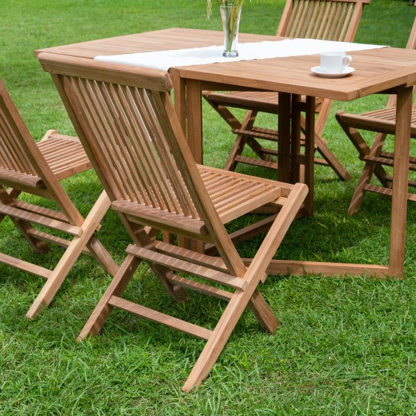 Saltö ulkoruokailuryhmä taitettava pöytä 4 ruokapöydän tuolilla - teak Saltö ulkoruokailuryhmä taitettava pöytä 4 ruokapöydän tuolilla - teak