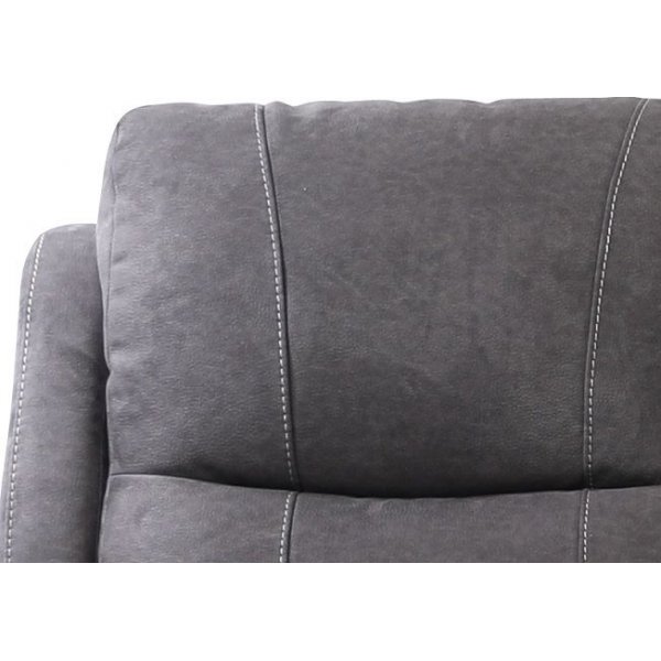 Enjoy recliner -kulmasohva - Neljn istuttava (shk), verhoilut antrasiitinvrisell mikrokuitukankaalla (malli V)