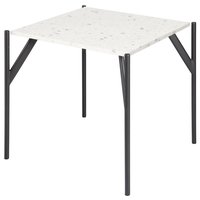 Terrazzo-sivupöytä 50x50 cm - Terrazzo Bianco & musta metallinen AIR-runko Terrazzo-sivupöytä 50x50 cm - Terrazzo Bianco & musta metallinen AIR-runko