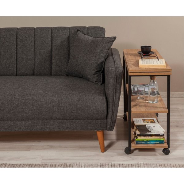 Melin sivupöytä 70 x 76 cm - Mänty/musta Melin sivupöytä 70 x 76 cm - Mänty/musta