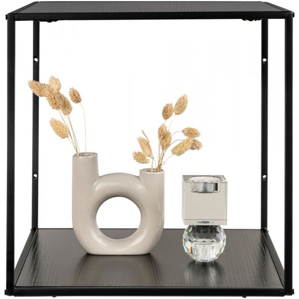 Valkoinen seinähylly - musta - 36x36x36 Valkoinen seinähylly - musta - 36x36x36