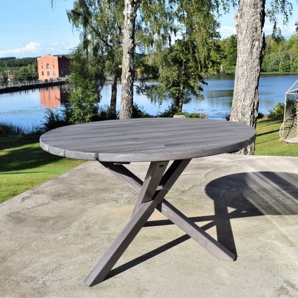 Pyöreä Scottsdale-ruokapöytä 112 cm - Shabby Chic + Huonekalujen puhdistus Pyöreä Scottsdale-ruokapöytä 112 cm - Shabby Chic + Huonekalujen puhdistus