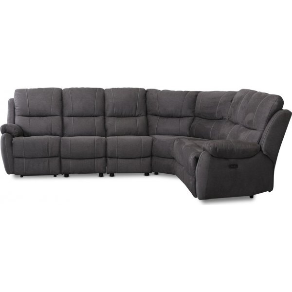 Kulmasohva Enjoy, recliner - Viiden istuttava (shk), antrasiitti mikrokuitukangas