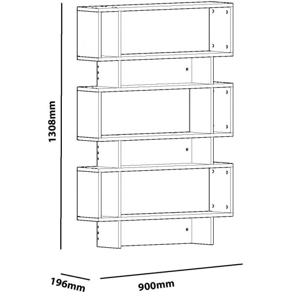 Elze kirjahylly - valkoinen Elze kirjahylly - valkoinen