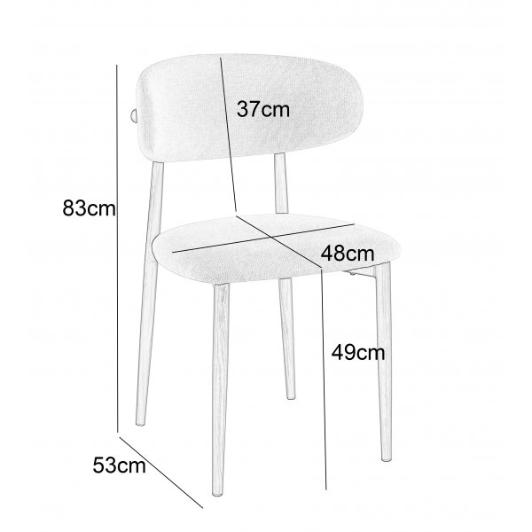 Ingrid-ruokatuoli Beige/pähkinäpuu Ingrid-ruokatuoli Beige/pähkinäpuu