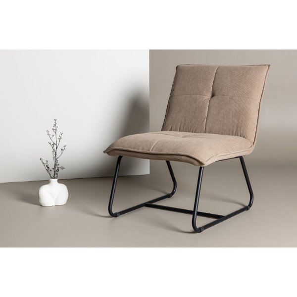 Madison lepotuoli - Ruskea vakosametti/musta Madison lepotuoli - Ruskea vakosametti/musta