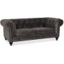 Chesterfield Montgomery 3 istuttava sohva - harmaa sametti