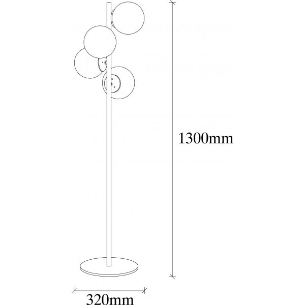 Fas lattiavalaisin opaali - musta Fas lattiavalaisin opaali - musta
